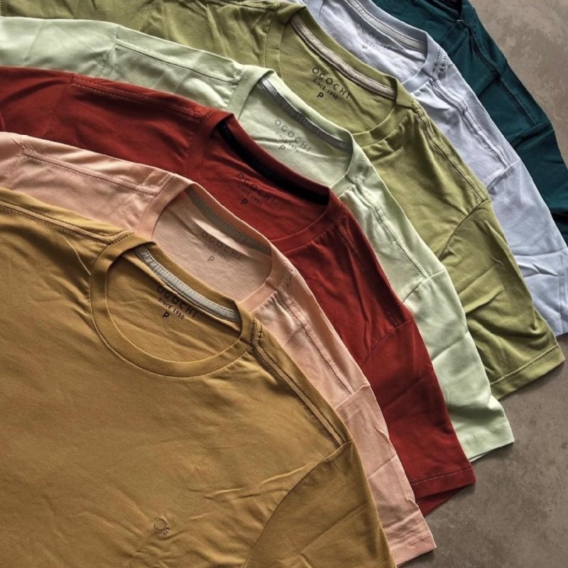 Camiseta Masculina Básica Slim Algodão - Várias Cores Ogochi