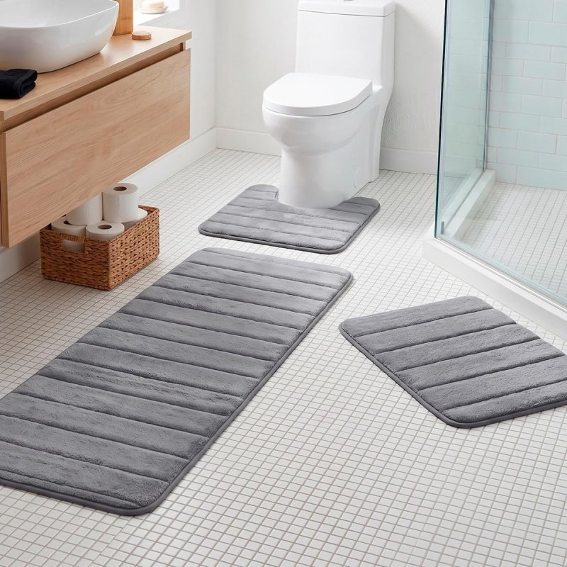 Kit com 3 Tapetes para Banheiro Decolab – Ultra Absorventes e Antiderrapantes