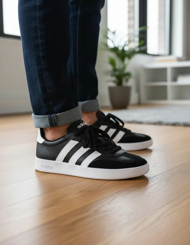 Tênis Masculino Barreda adidas Preto E Branco - Tam 38 a 42
