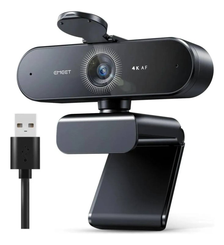 EMEET Nova 4K Webcam 1080p 60fps com microfone - Preto