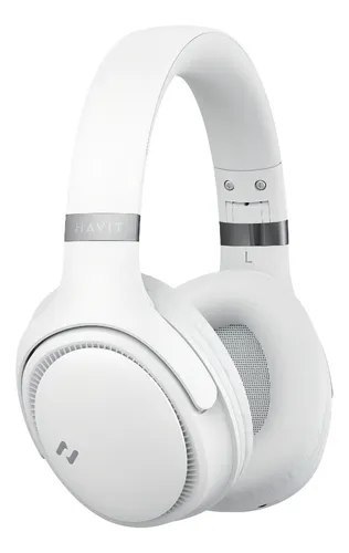 Heaphone Havit H630bt Bluetooth 5.3 On-ear 3d 55h Cor Bege Branco
