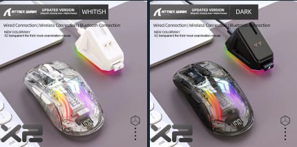 Mouse Attack Shark X2 PRO + Dock de carregamento, Sensor PAW3212