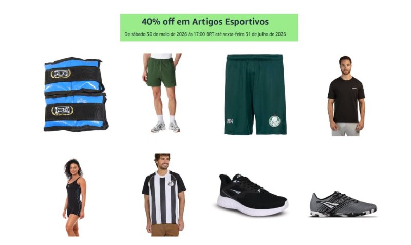 40% off em Artigos Esportivos
