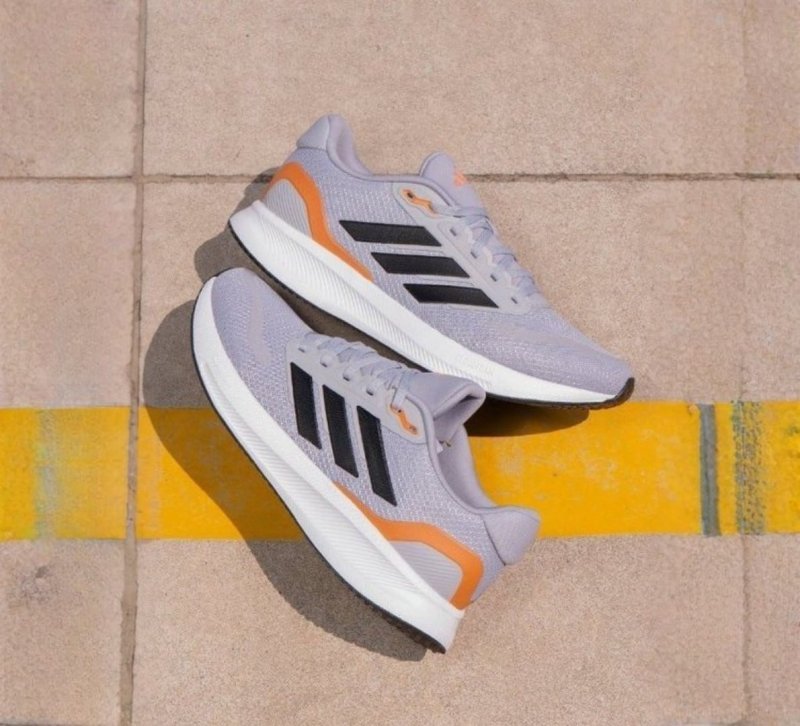 Tênis Corrida Runfalcon 5 adidas Cinza / Halo Silver / Core Black / Dusky Orange 39 Br