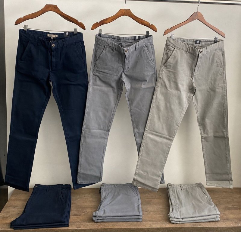 Calça Sarja Masculina Alfaiataria Bolso Faca Tradicional