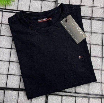 Camiseta Aramis Masculina Crewneck Basic Lisa Preta