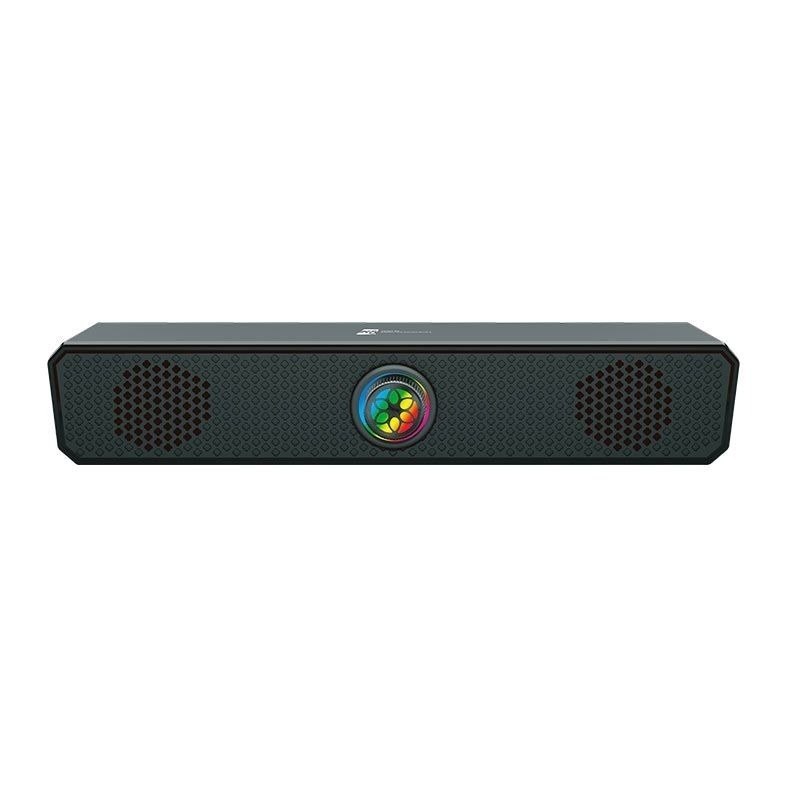 Caixa de Som R8 SP04, 2x3W Rms, USB, Preto, R8-SP04-RBW-V2