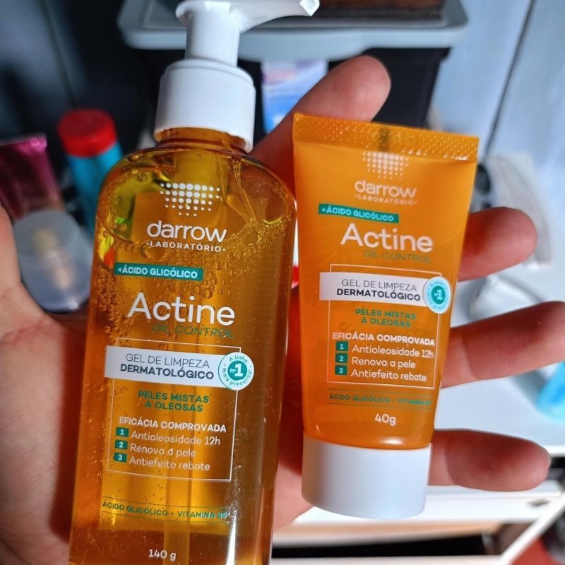 Darrow Actine Oil Control Kit Gel de Limpeza Dermatológico Facial com Ácido Glicólico e Vitamina B5