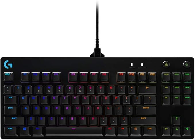 Teclado Mecânico Logitech G PRO - Layout TKL - RGB LIGHTSYNC - Switch GX Blue Clicky