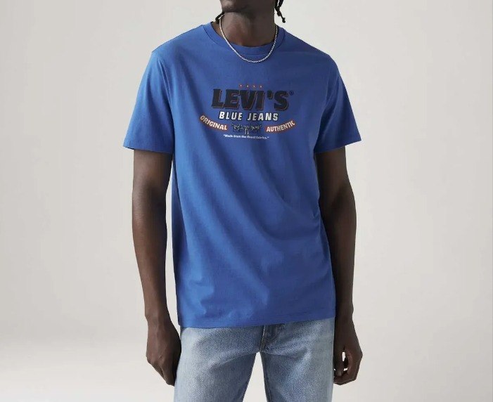 Camiseta Levi's® Graphic Crewneck Azul Lb0013248 + Frete Grátis