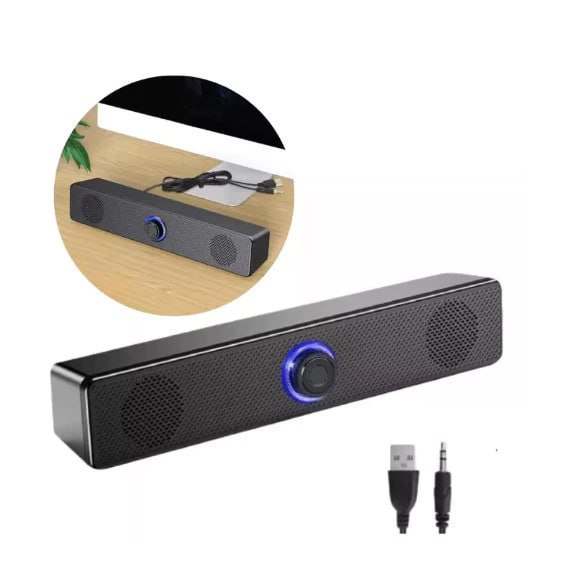 Caixa De Som Soundbar Led Para Computador PC USB P2