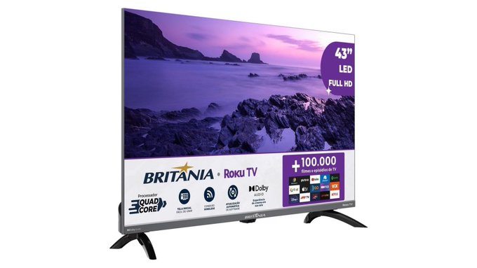 Smart TV Britânia 43" Full HD B43KRA + Frete Grátis