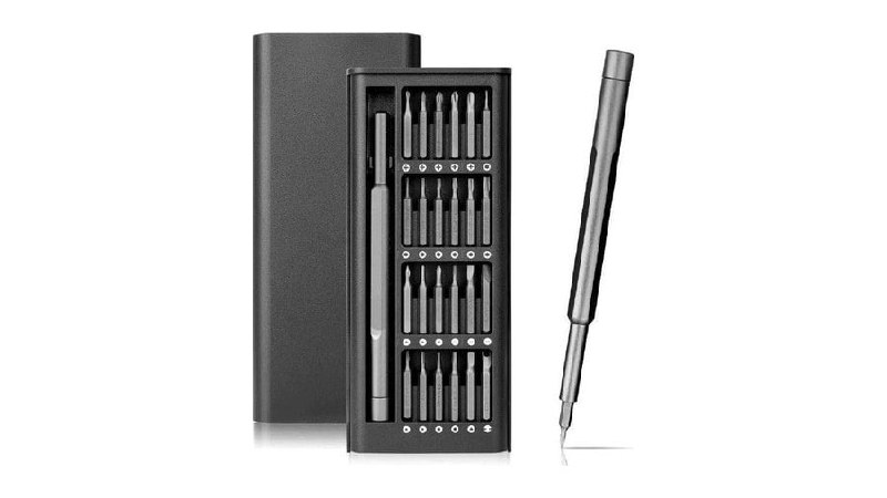 Jogo Kit Ferramenta De Precisão Com Chave Magnética 24 Peças Para Reparos Em Celular PC Notebook Óculos