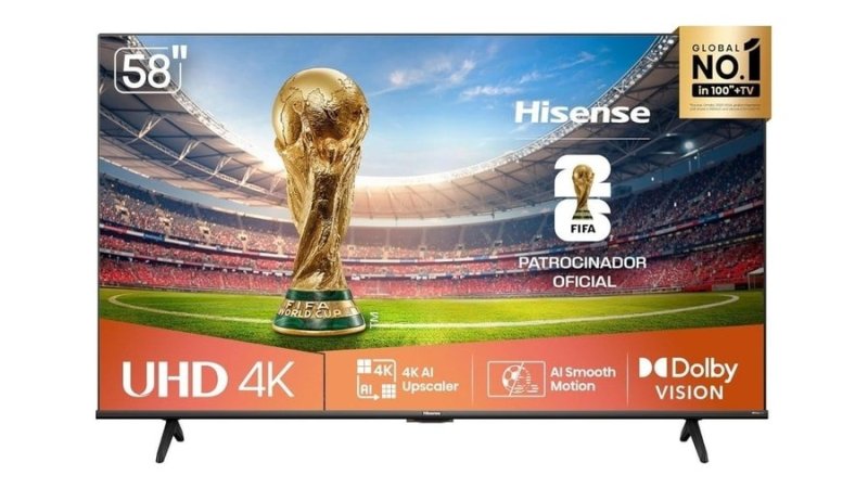 Hisense Smart TV 4K 58" Polegadas 58A6NV com Dolby Vision
