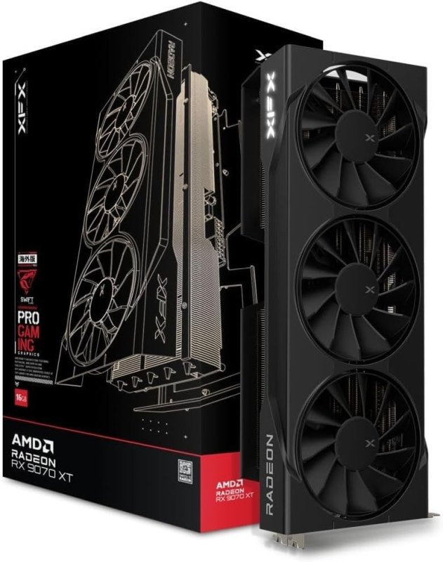 XFX Placa gráfica Swift AMD Radeon RX 9070XT Triple Fan Gaming Edition 16GB GDDR6