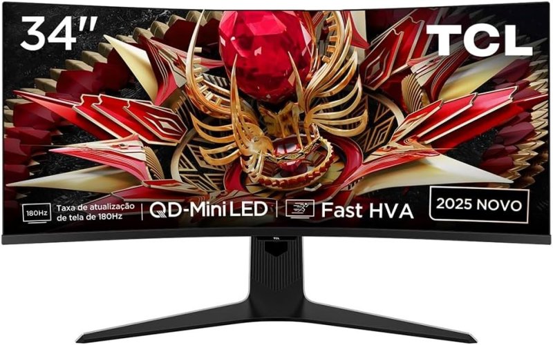 Monitor Gamer QD-Mini 34" WQHD 180Hz TCL
