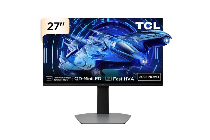 Monitor Gamer TCL 27 Polegadas QLED Mini LED QHD G64 180Hz 1ms (GtG) Freesync HDR 600 nits 27G64
