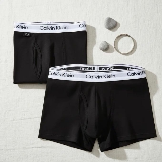 Kit com 2 Cuecas Boxer Calvin Klein