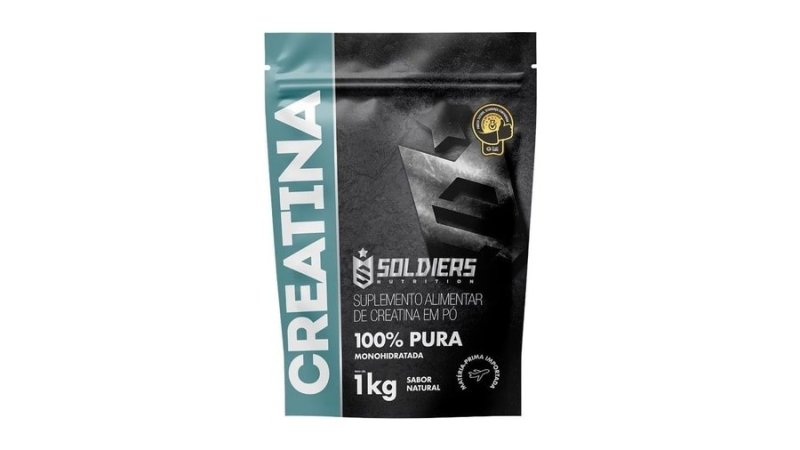 Creatina Suplemento 1kg Monohidratada em Pó 100% Pura Importada Soldiers Nutrition