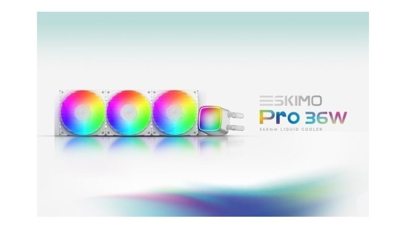 Water Cooler Geometric Future Eskimo Pro 36 RGB Branco