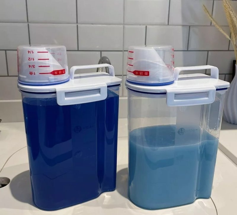 Dispenser Organizador Lavanderia 2,5L Ideal para Arroz Grãos Produtos de Limpeza e Ração Multiuso
