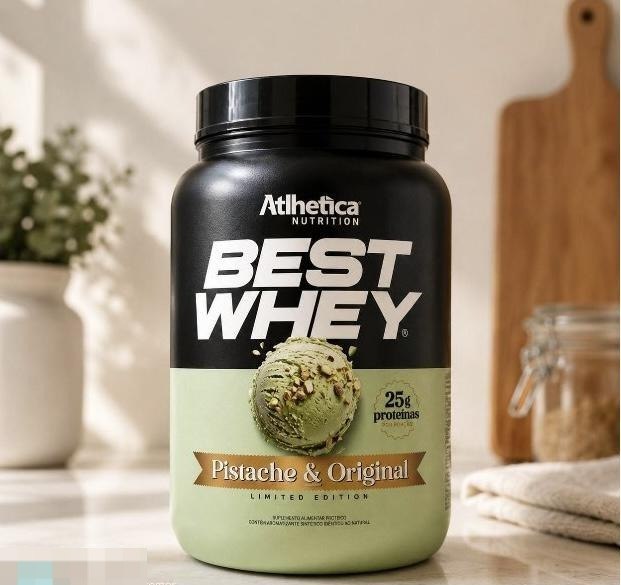 Best Whey Pote 900g Pistache & Atlhetica Nutrition