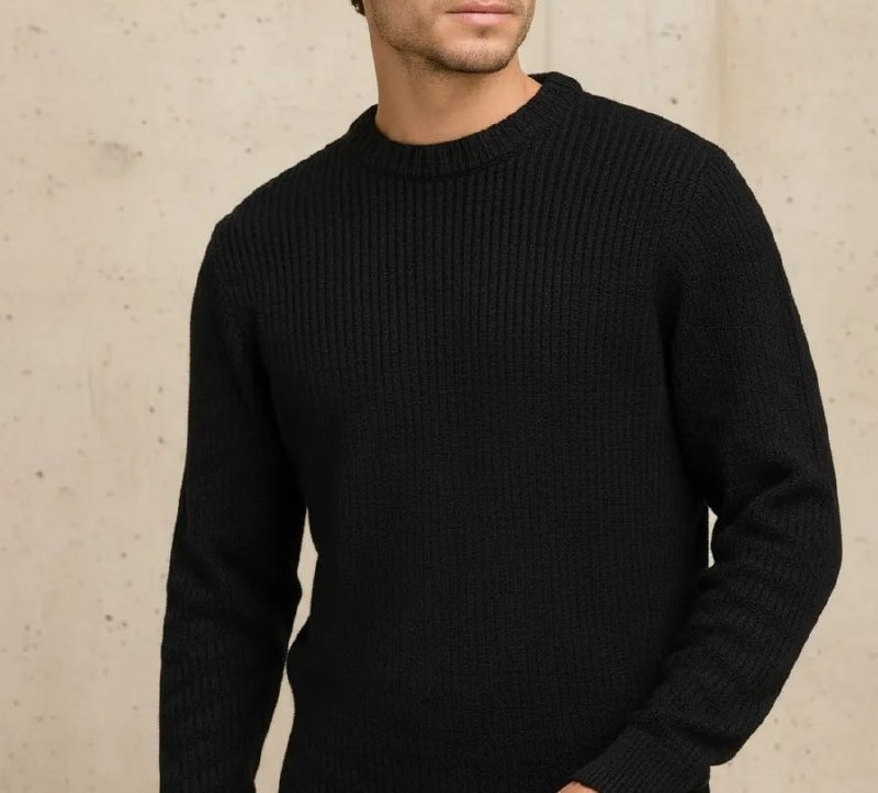 Suéter Blusa De Tricot Masculino Liso Blusa Lã Masculina