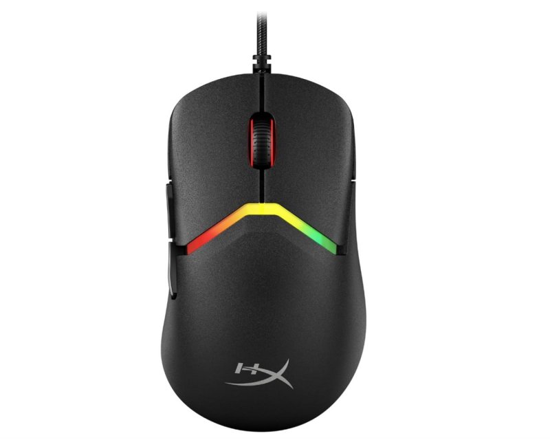 Mouse Gamer HyperX Pulsefire Saga - Design Modular, Switches Ópticos, Sensor de 8000 Hz, até 26000 DPI, 69g, Cabo HyperFlex 2, Preto (A2PB3AA)