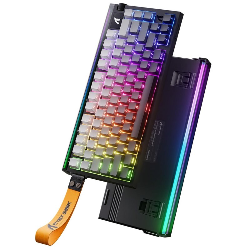 Teclado Mecanico Attack Shark R85 HE Star White, RGB, Switch Magnetico Linear