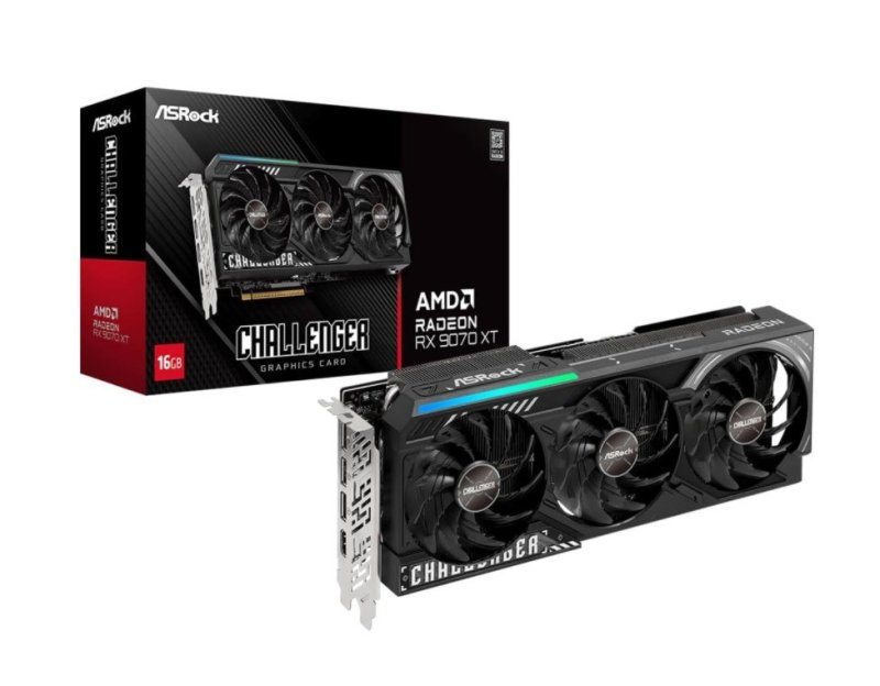 Placa de Vídeo ASRock RX 9070 XT CL 16GB