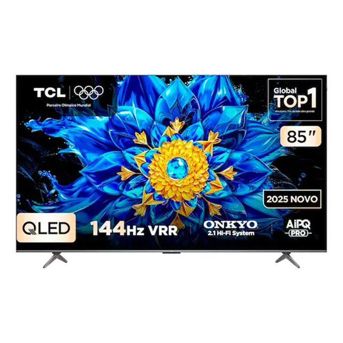 Smart TV 85" QLED UHD 4K TCL 85P8L (144Hz) + Frete Grátis