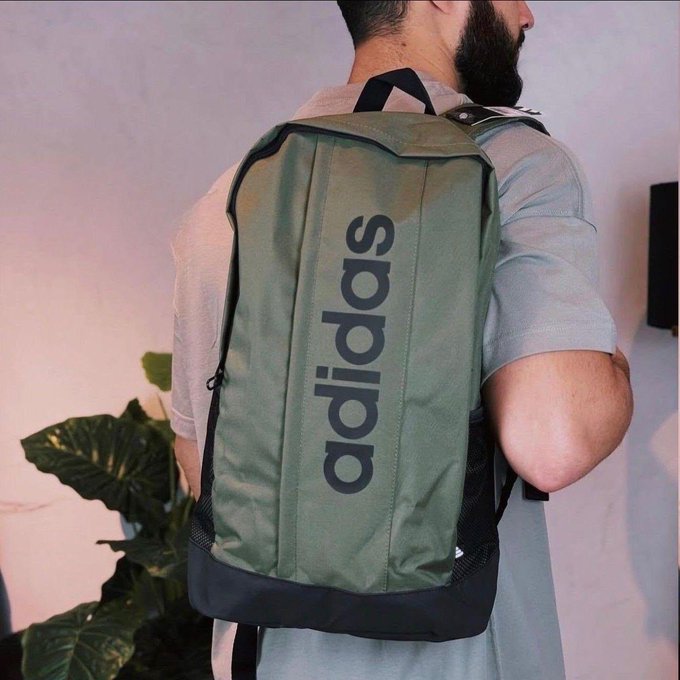 Mochila Adidas Linear Olive Strata Black + Frete Grátis