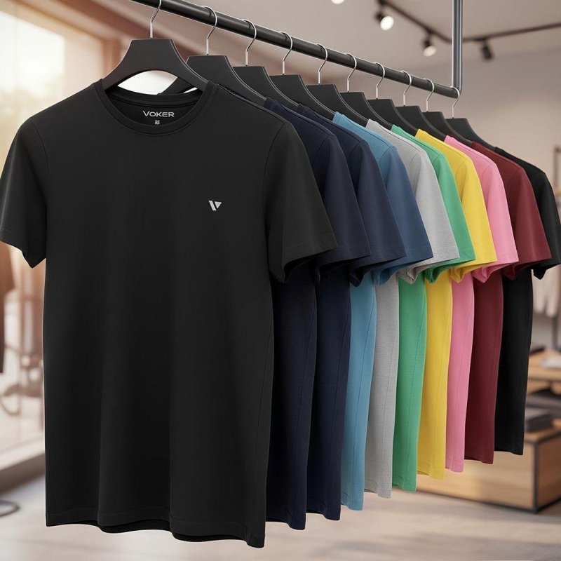 Camiseta Masculina Camisas Slim Voker 100% Algodão Atacado + Frete Grátis