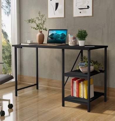 Escrivaninha Mesa Office Estudo Estilo Industrial Cor Preto 1,10m Klm Store
