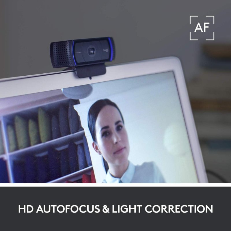 Webcam Logitech C920s Full HD 1080p com Microfone