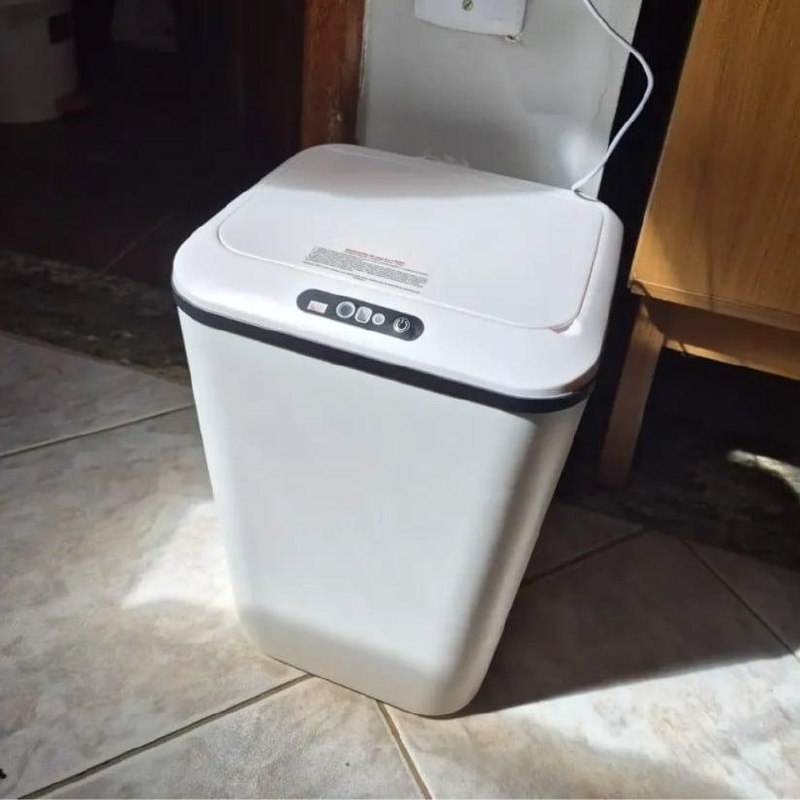 Lixeira Inteligente Recarregável c/ Sensor Automático 16L
