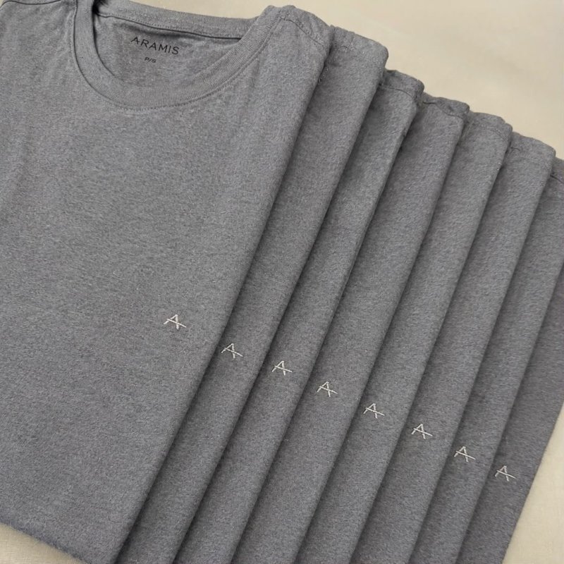 Camiseta Aramis Masculina Basic Grafite