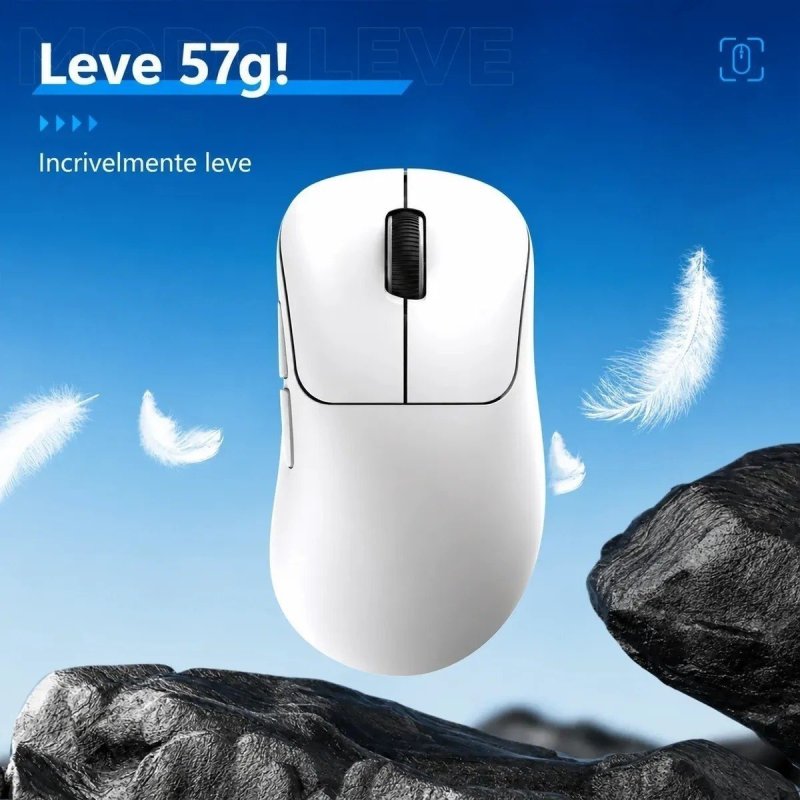 Mouse Gamer Sem Fio Tri Mode Bluetooth 18000dpi Paw3311 500 Mah Fire Phoenix Bk-r6x Preto