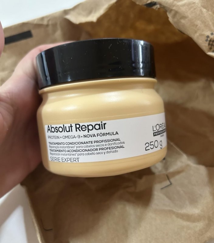 L'Oréal Professionnel Serie Expert Absolut Repair, Máscara de Reparação Intensiva para Cabelos Danificados e Finos