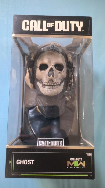 Call of Duty COD0063 Estátua de Fantasma - Busto 20cm com Máscara, Fones Decorativos e Suporte