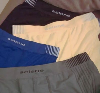 Kit 4 Cuecas Boxer Masculina Selene Sem Costura Poliamida