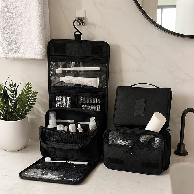 Bolsa Necessaire Viagem Cosméticos Maquiagem Divisórias