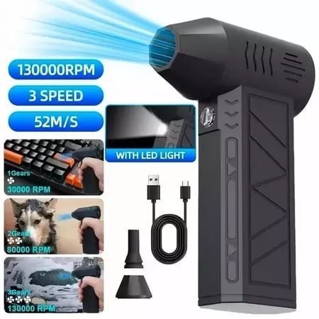 Soprador De Ar Turbo 130000 Rpm Sem Fio Portátil