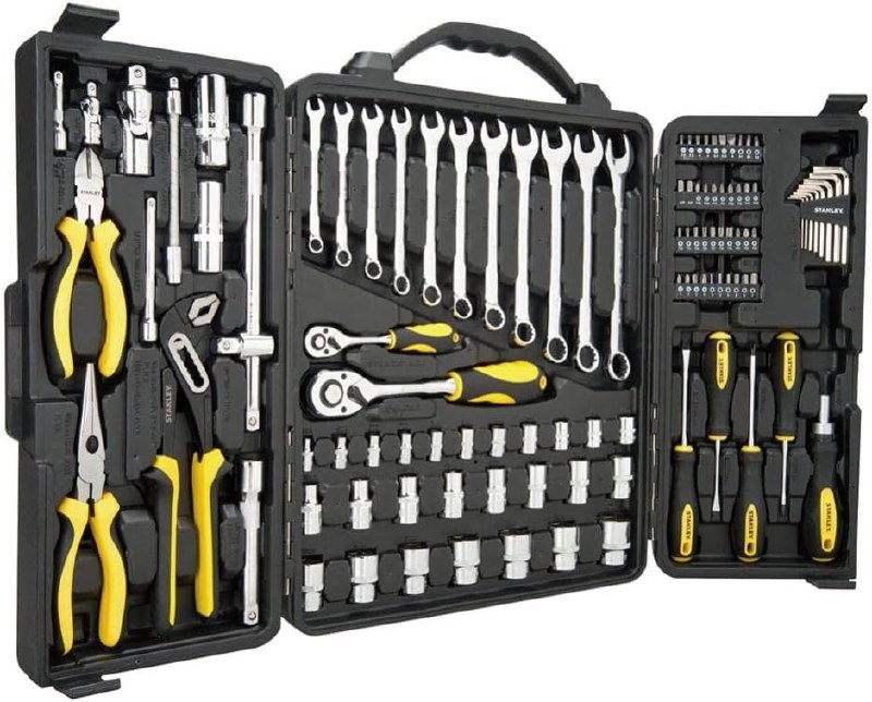 STANLEY Kit 110 Peças STMT81243 - Chave Combinada Catraca Alicates
