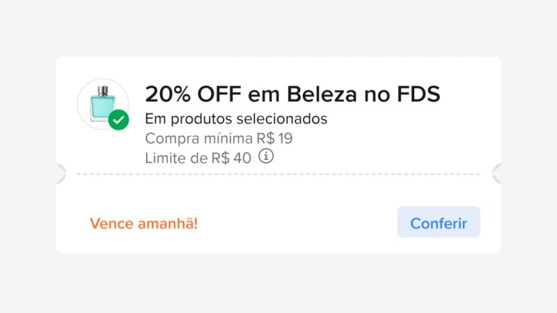 CUPOM DE 20% OFF em itens de Beleza