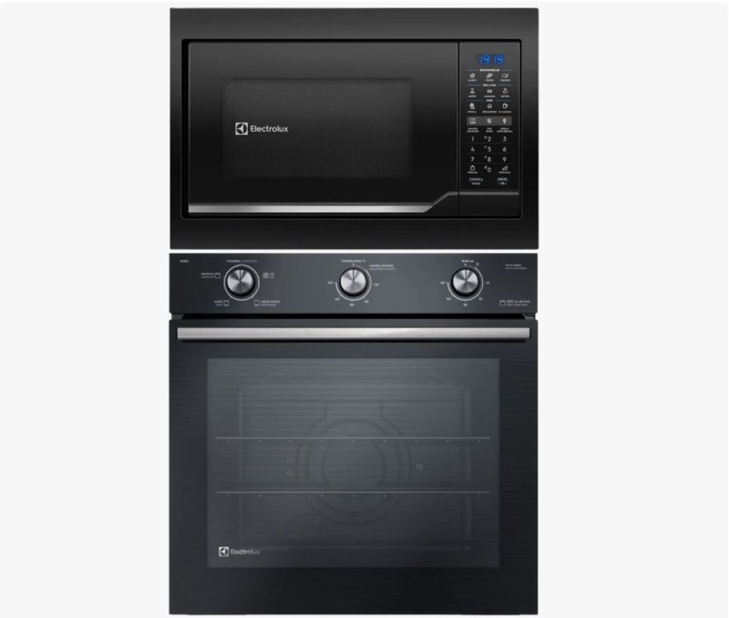 Kit Electrolux de Embutir com Forno à gás 80L OE8GH + Micro-ondas 34L com display digital (220V)