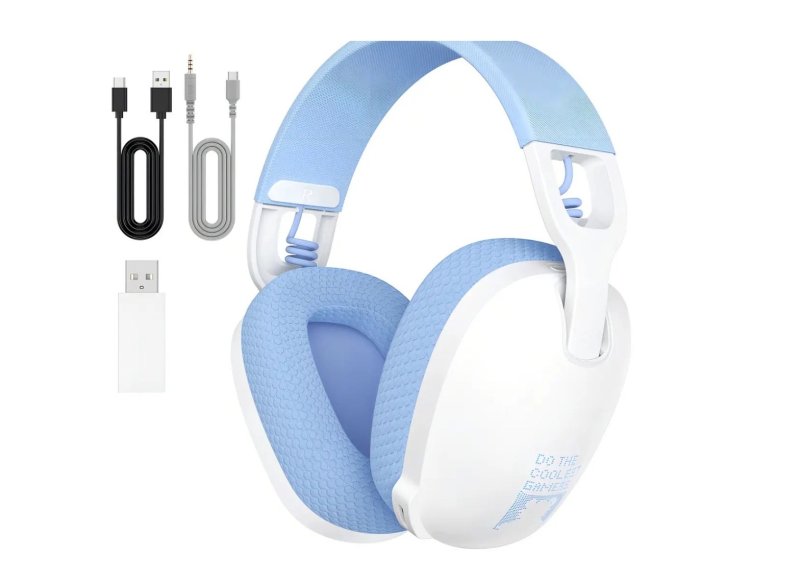 Headset Gamer Onikuma B2 Fone Tipo G435, Branco e Azul