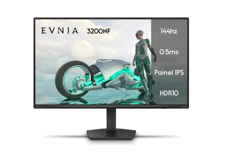 Monitor Gamer Phillips 24 Evnia Ips 144hz 0.5ms Wide Fullhd Preto 127/220v