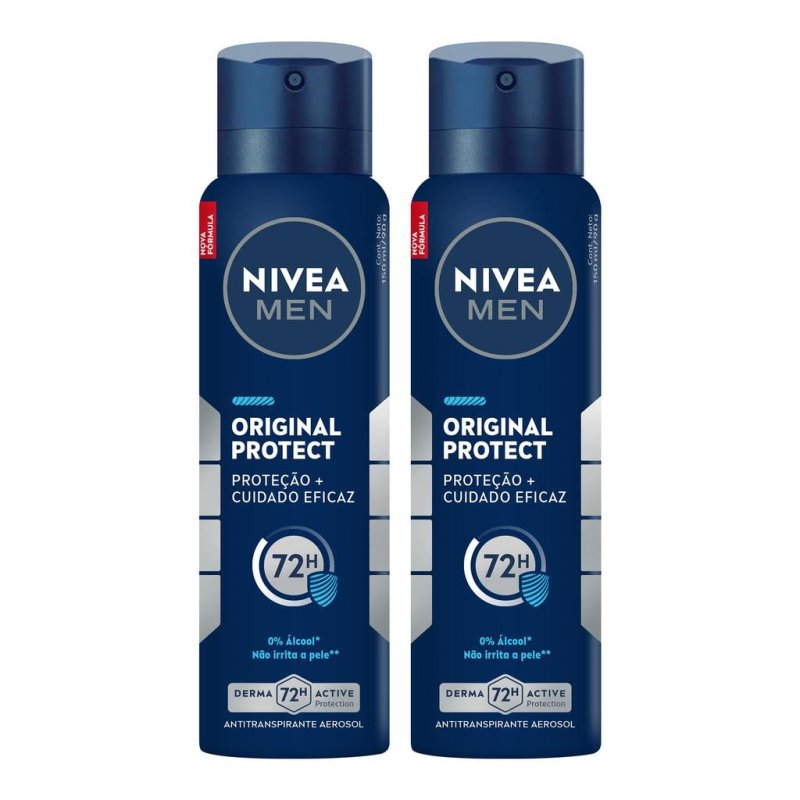 Kit NIVEA MEN Desodorante Antitranspirante Aerossol Original Protect 150ml