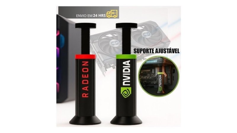Suporte para Placa de Vídeo GPU Ajustável Nvidia e Radeon Universal